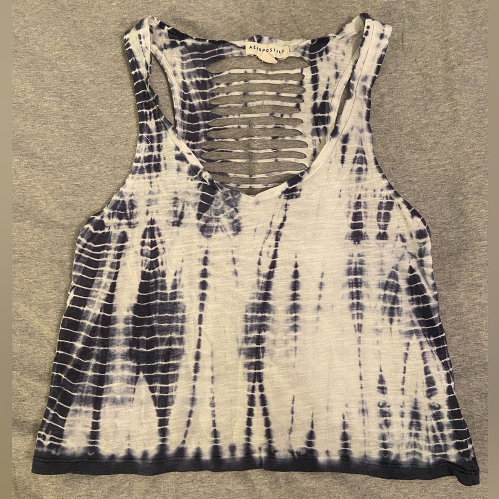 Aeropostale blue and white beach cover up